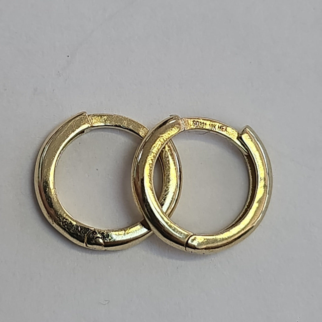 ARETES ARRACADAS LISAS 10K 1.1 GR (NUEVO)