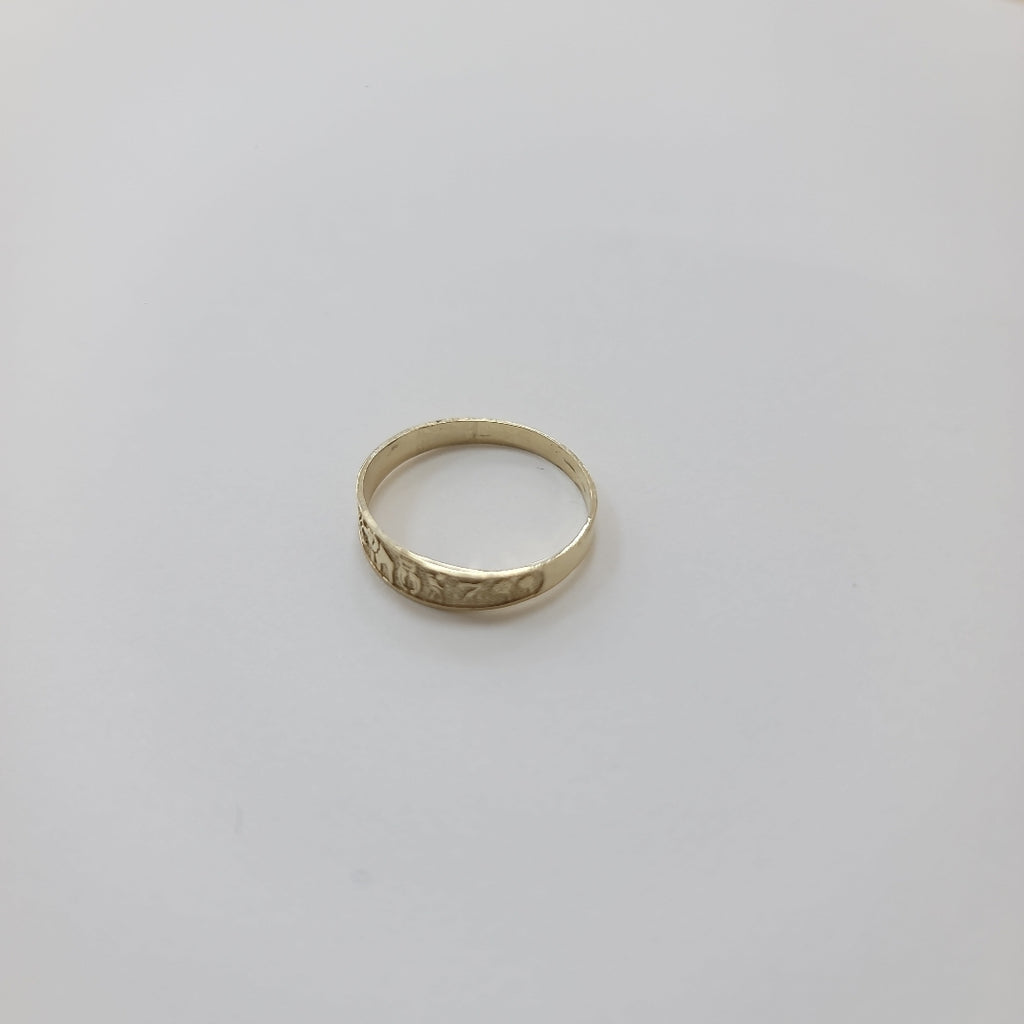 ANILLOS ARGOLLA DE LA SUERTE 10K TALLA 9 1.3 GR (NUEVO)