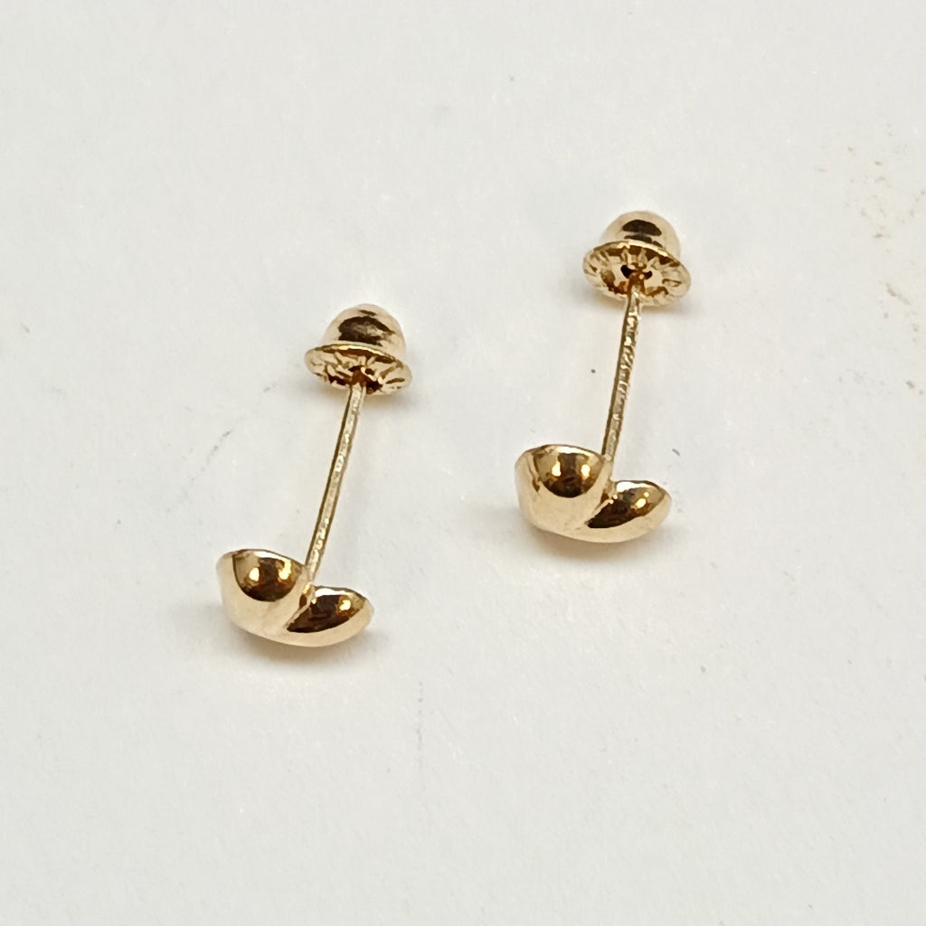 BROQUELES BROQUEL FIG CORAZON LISO 14K 0.1987 GR (NUEVO)