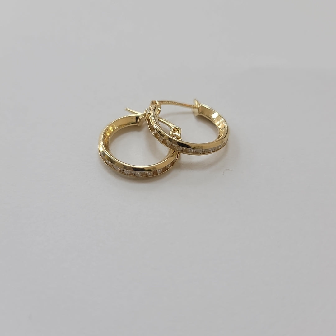 ARETES ARRACADAS CON CIRCONIAS 10K 1.4 GR (NUEVO)