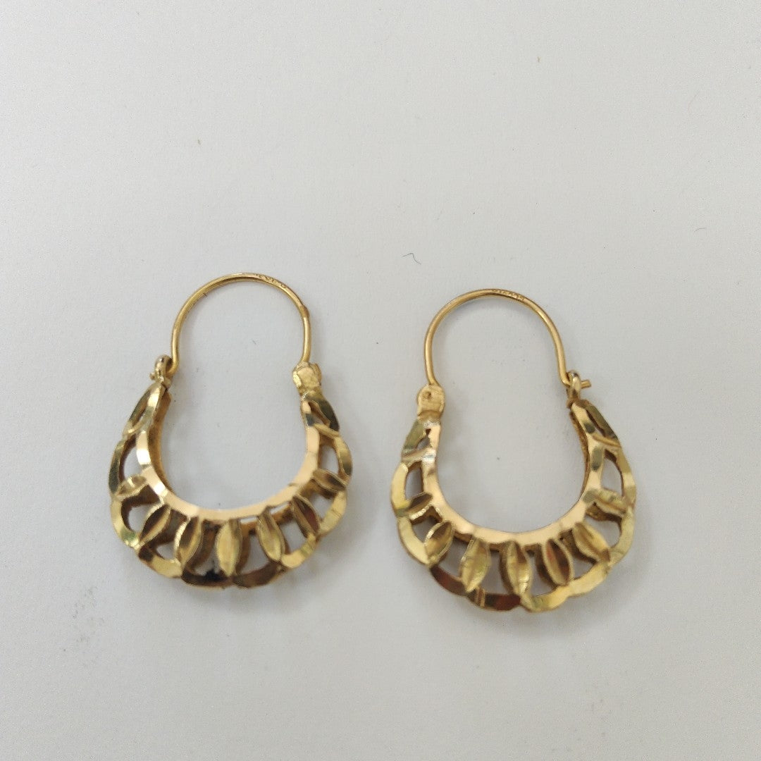 ARRACADAS PAR ORO 14 K 3.4 GRMS (SEMINUEVO)