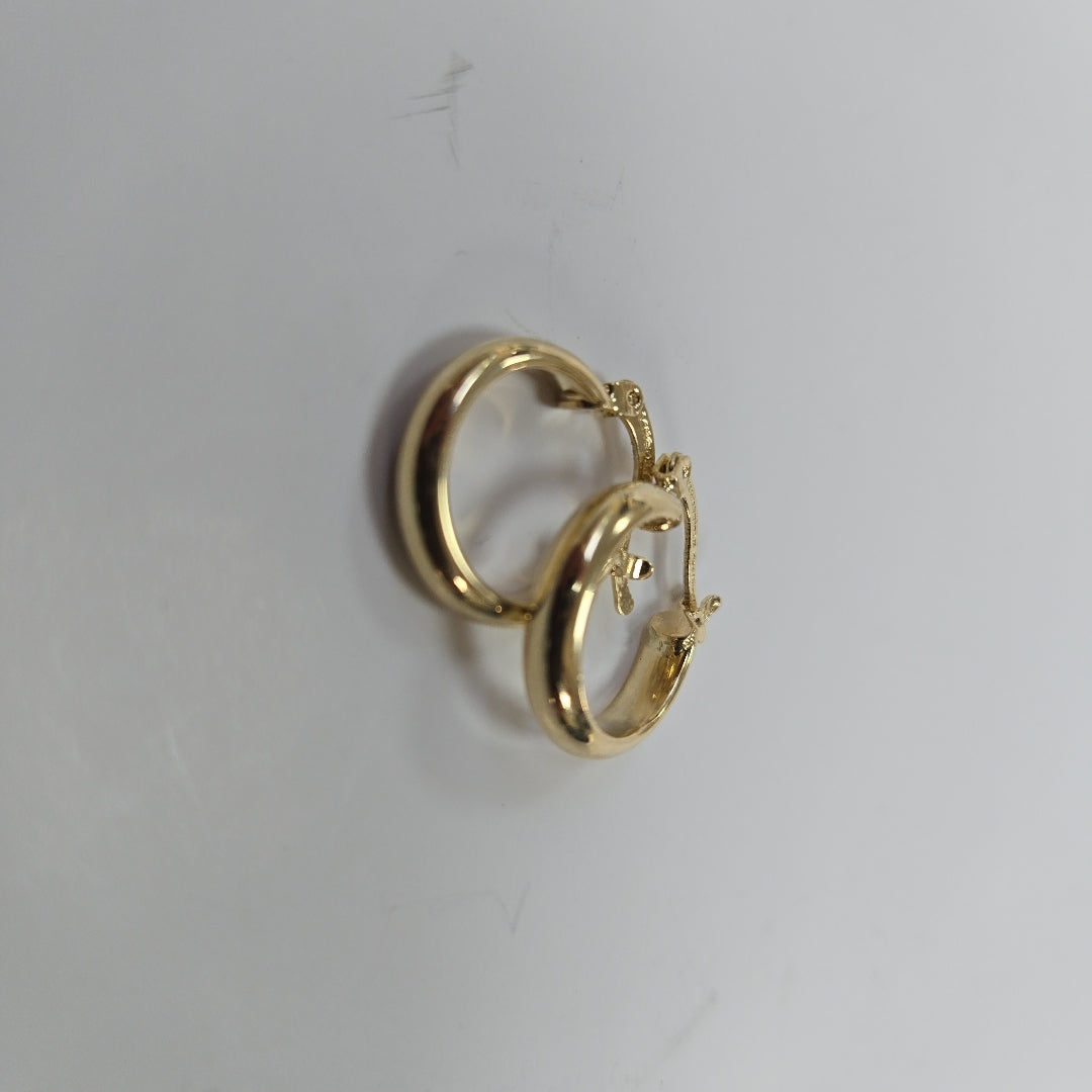 ARETES ARRACADA LISA 14K 1.8 GR (NUEVO)