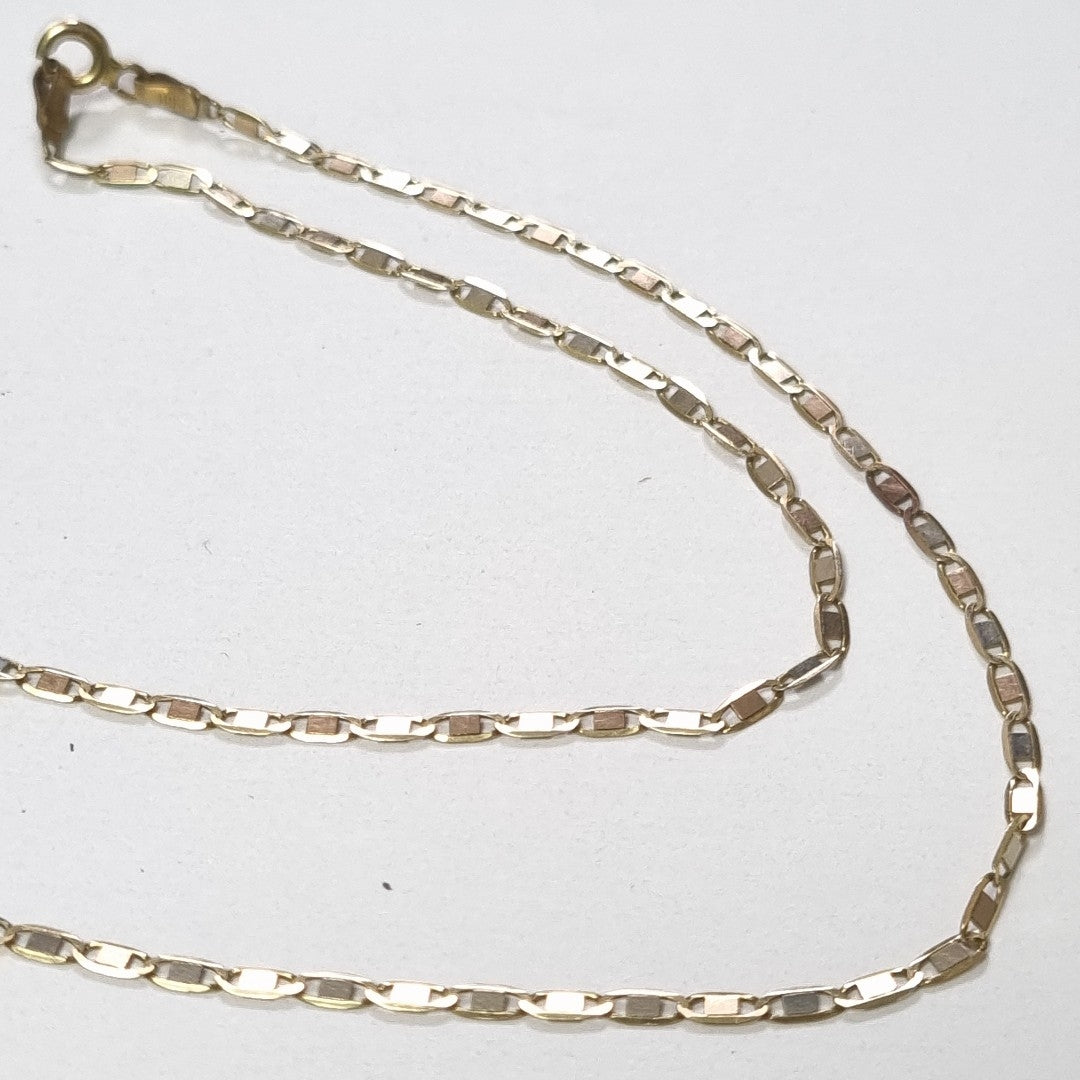 CADENA ORO COMBINADO 10 K 2,60 GRMS (SEMINUEVO)