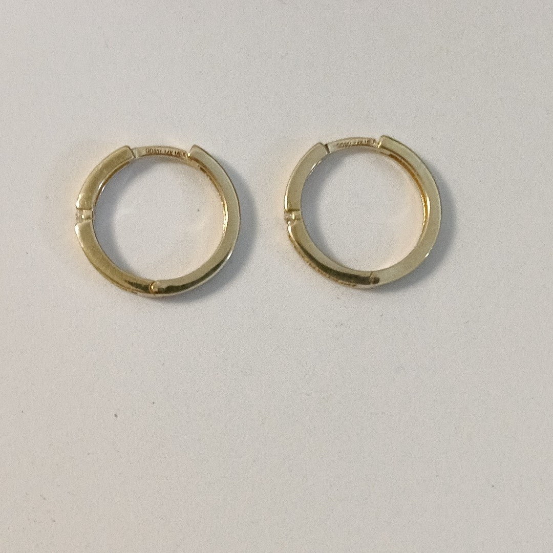 ARETES ARRACADAS LISAS 14K 2.3 GR (NUEVO)