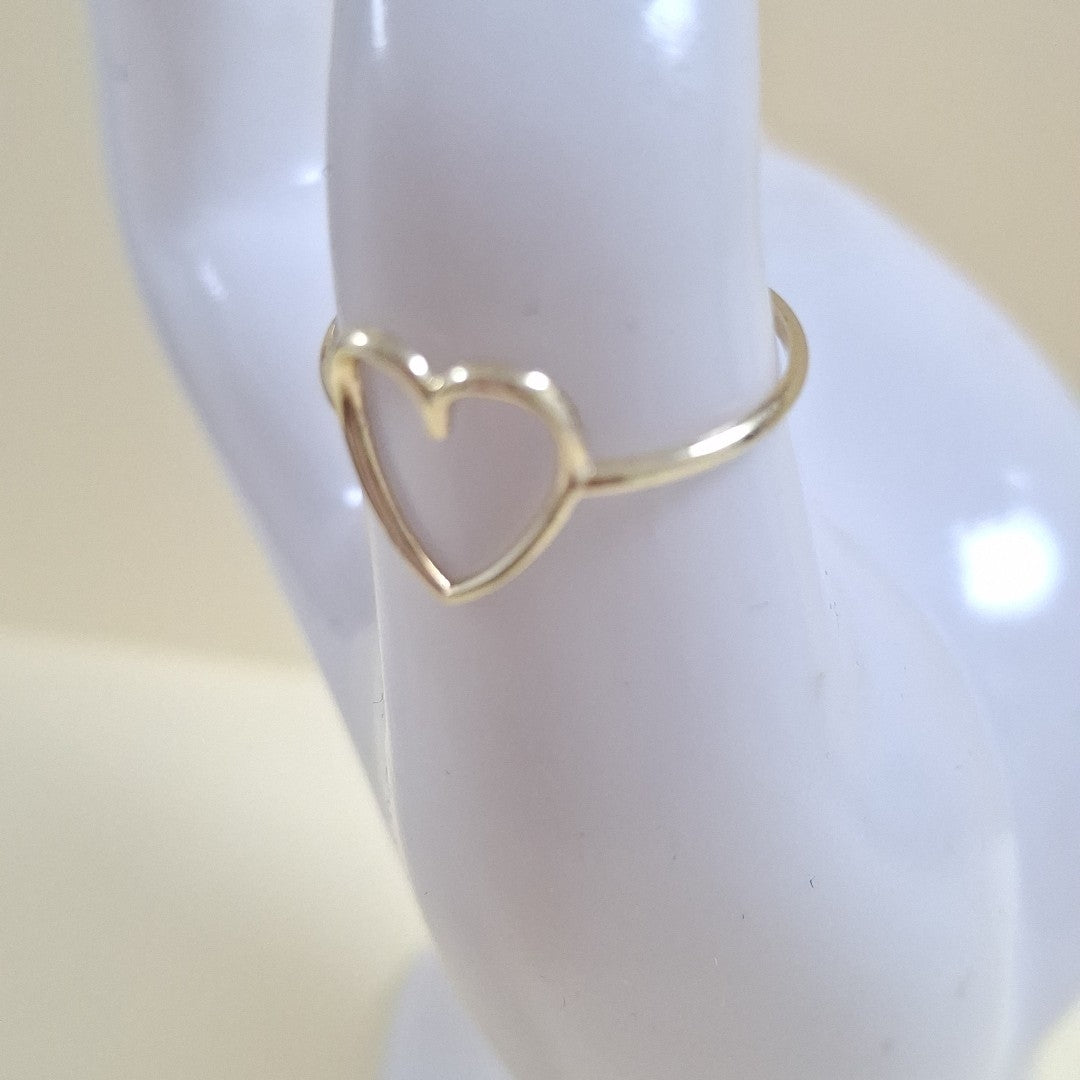 ANILLOS ANILLITO FIG CORAZON 10K TALLA 8 0.8 GR (NUEVO)