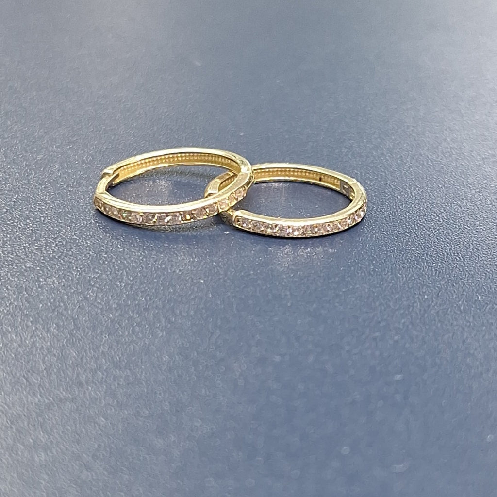 ARETES ARRACADAS C CIRCONIAS 14K 2 GR (NUEVO)