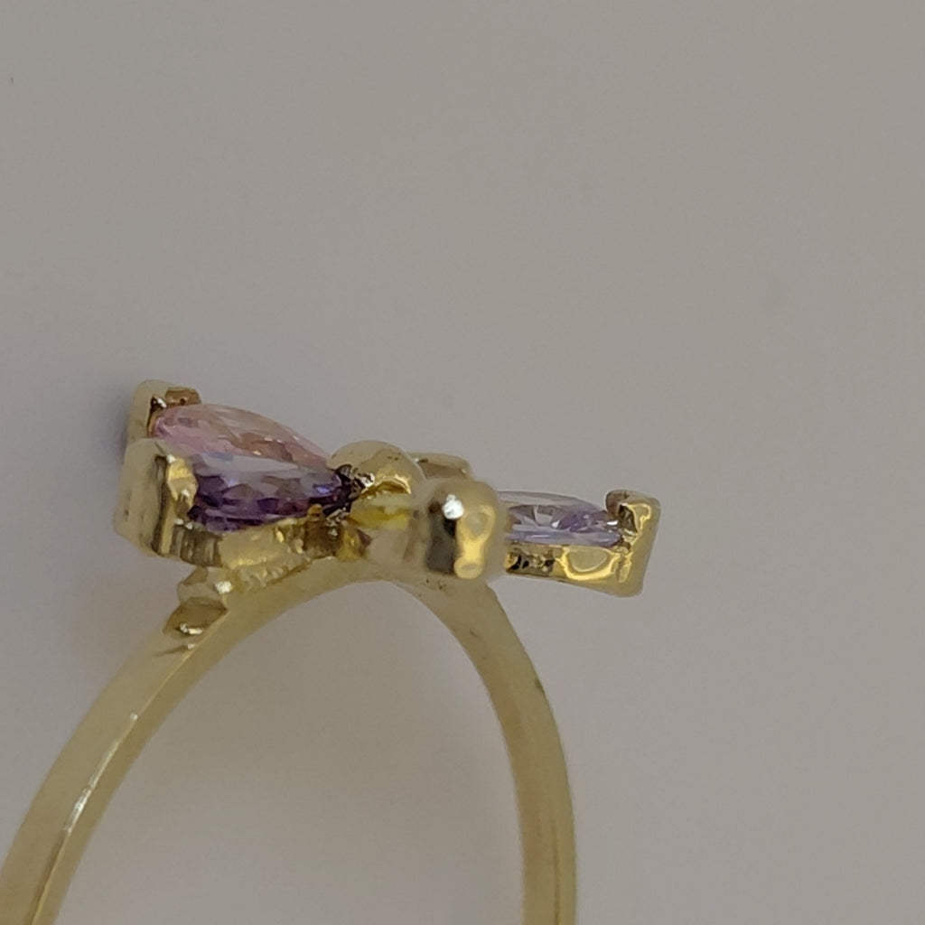 ANILLOS CON PDRAS DE COLOR 14K TALLA 8.5 1.5 GR (NUEVO)
