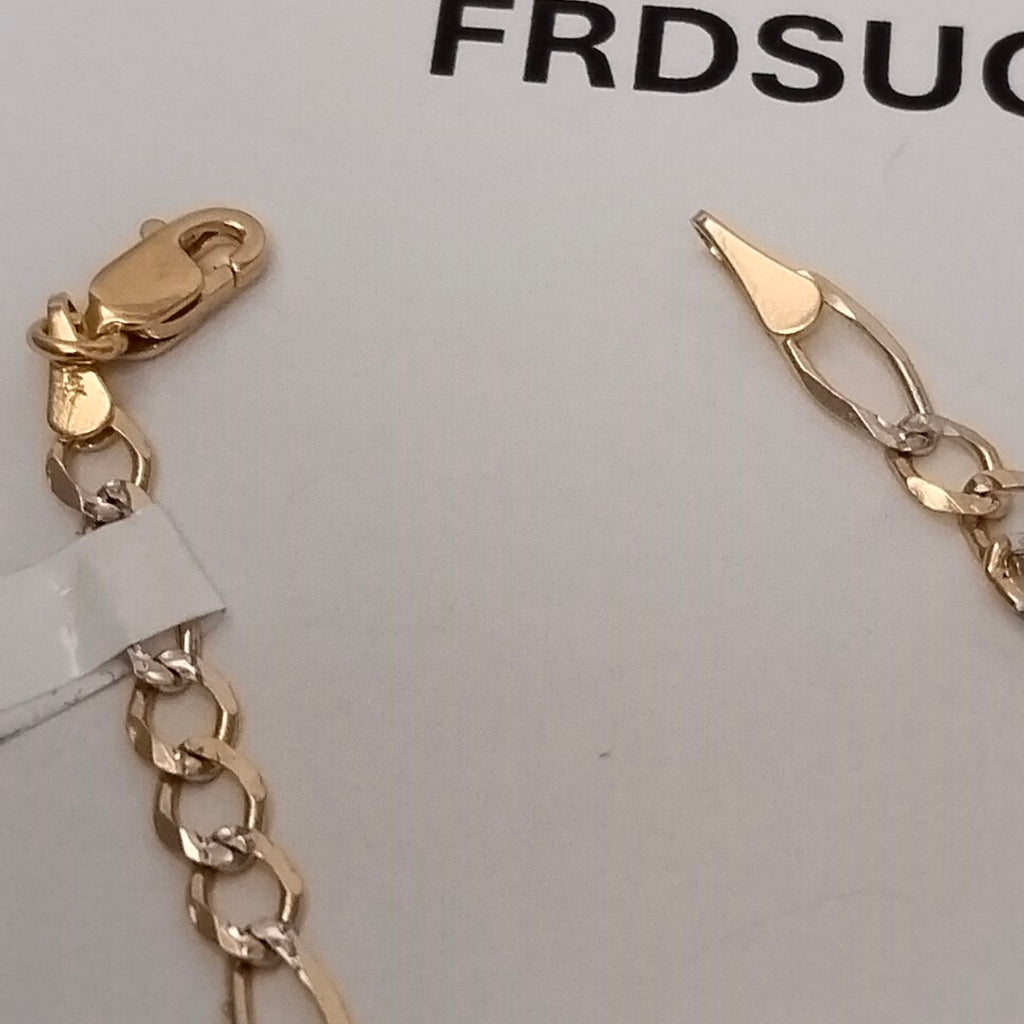 PULSERA 3X1 DIAMANTADA 14K 18 CM 2.4 GR (NUEVO)