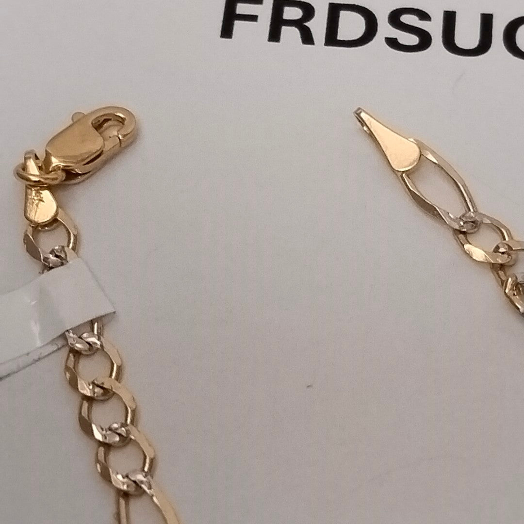 PULSERA 3X1 DIAMANTADA 14K 18 CM 2.4 GR (NUEVO)