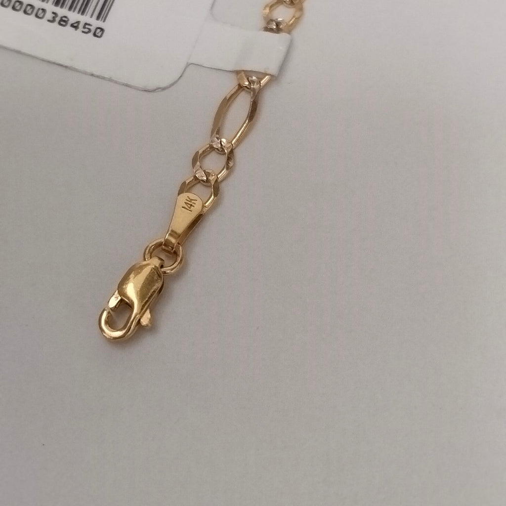 PULSERA 3X1 DIAMANTADA 14K 18 CM 2.5 GR (NUEVO)