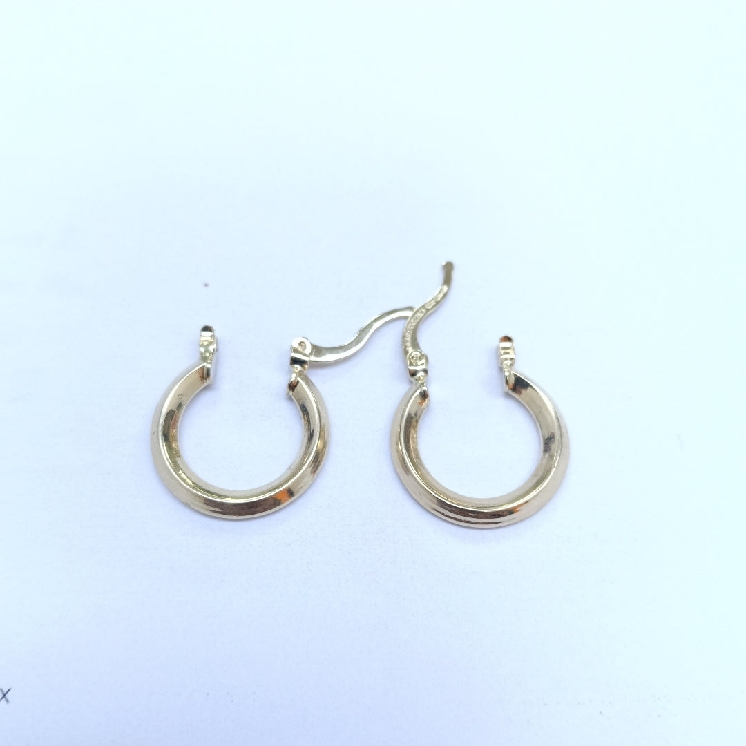 ARETES ARRACADAS CON CIRCONIAS 14K 2.4 GR (NUEVO)