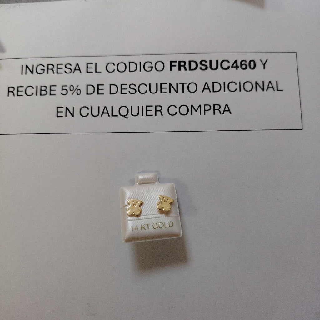 BROQUELES ORO 14K 1.1 (NUEVO)