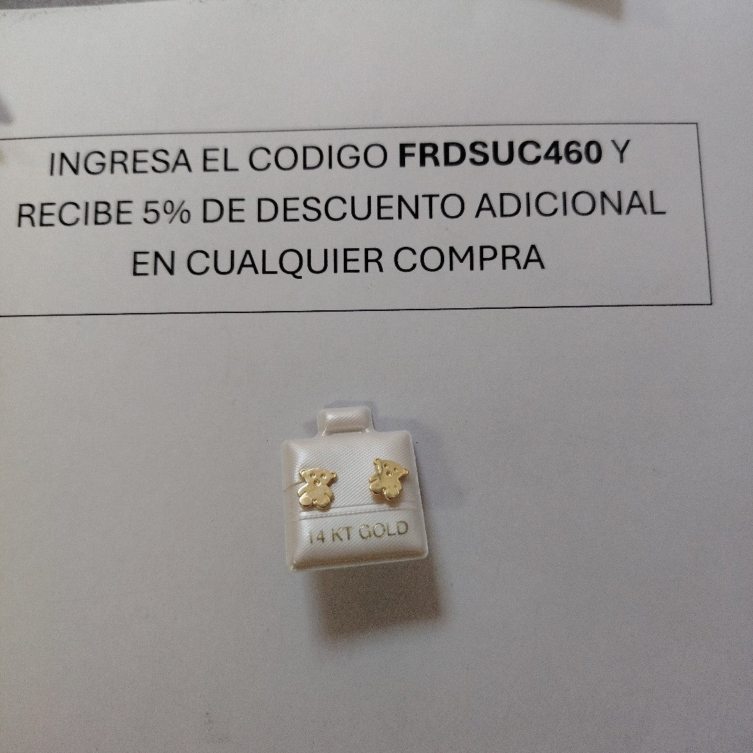 BROQUELES ORO 14K 1.1 (NUEVO)