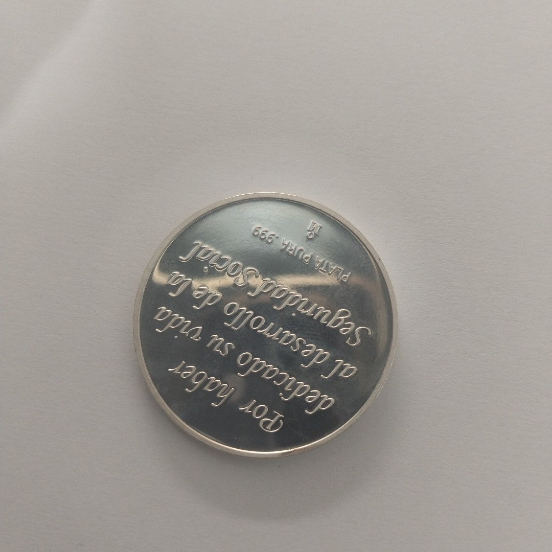 MEDALLA CONMEMORATIVA PLATA 31 GRMS (SEMINUEVO)