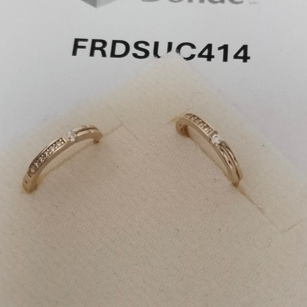 ARETES ARRACADAS LISAS 14K 2.3 GR (NUEVO)