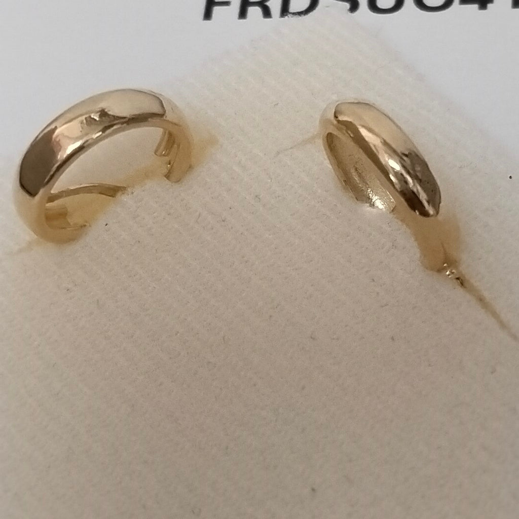 ARETES TEJIDO ARRACADAS LISAS 14K 2.2 GR (NUEVO)