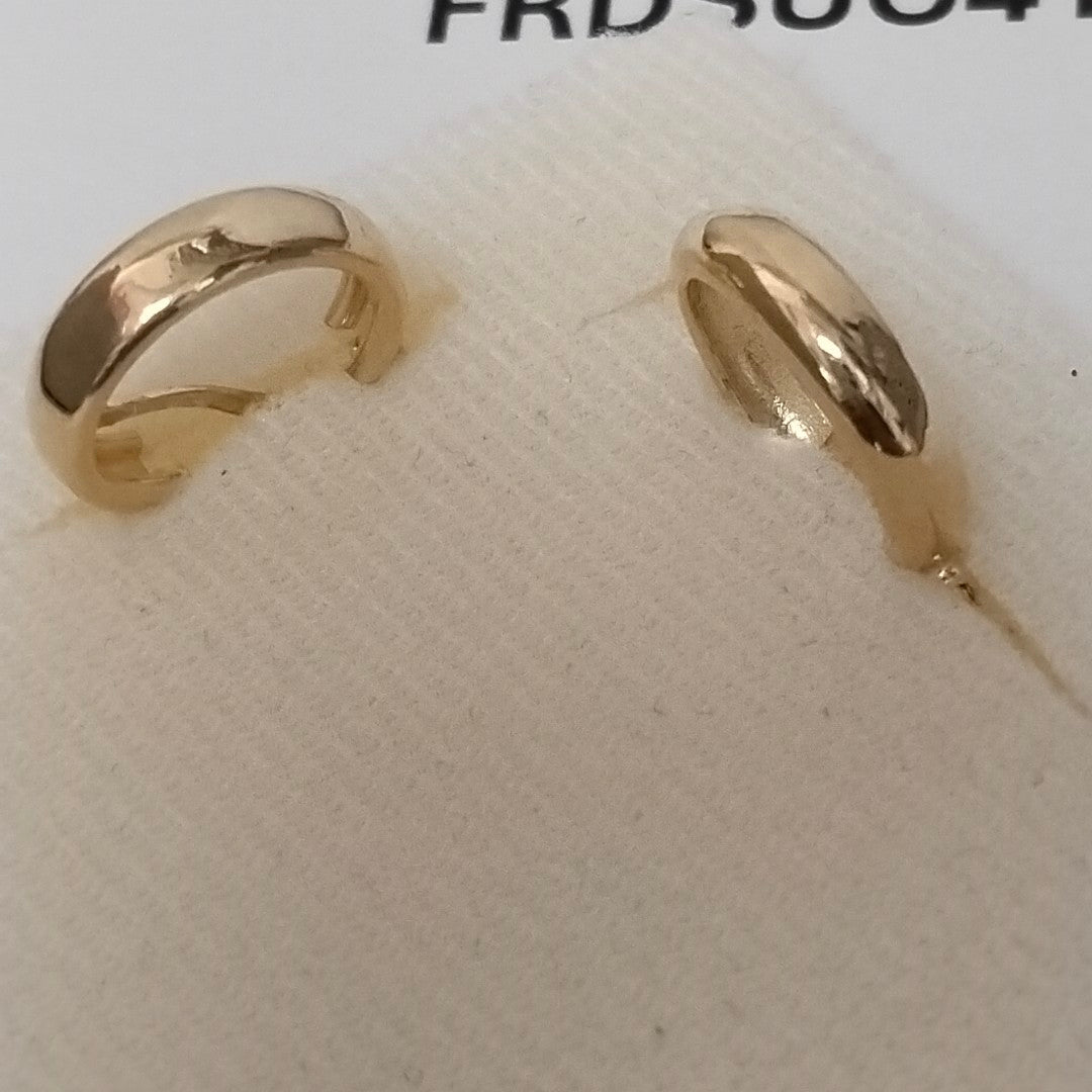 ARETES TEJIDO ARRACADAS LISAS 14K 2.2 GR (NUEVO)