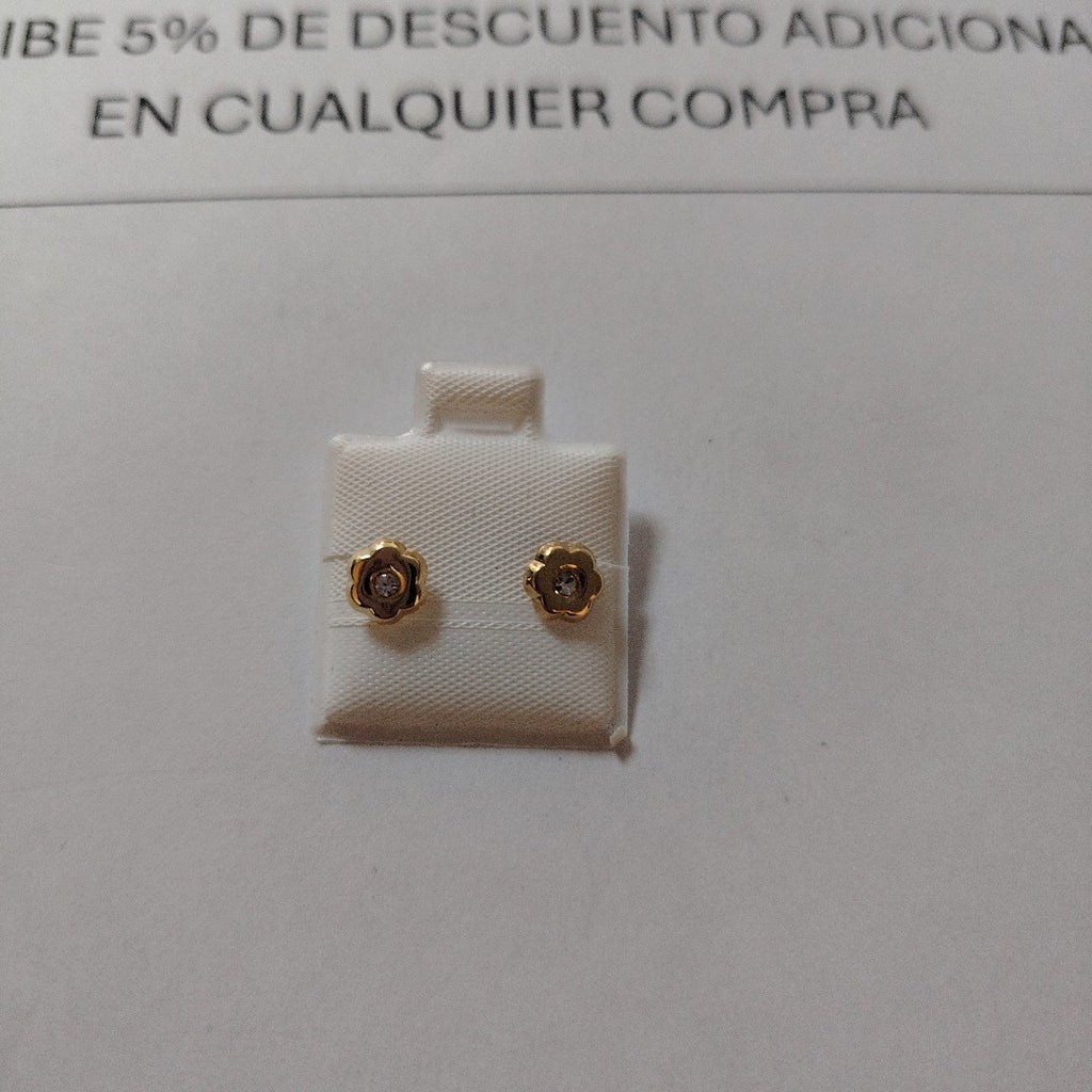 BROQUELES BROQUEL FIG FLOR C CIRCONIA 14K 0.2581 GR (NUEVO)