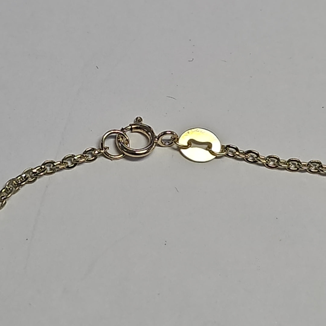 PULSERA TEJIDO ESPECIAL C CORAZONES 14K 18 CM 1.7 GR (NUEVO)