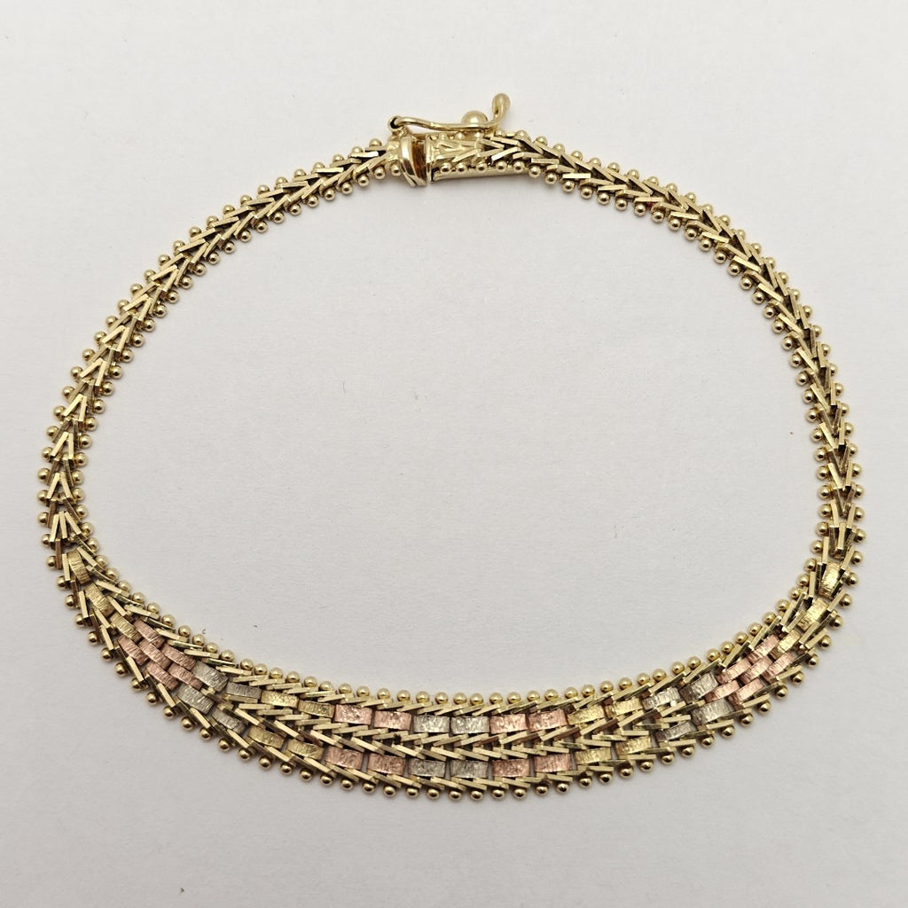 PULSERA ORO COMBINADO 14 K 9,00 GRMS (SEMINUEVO)