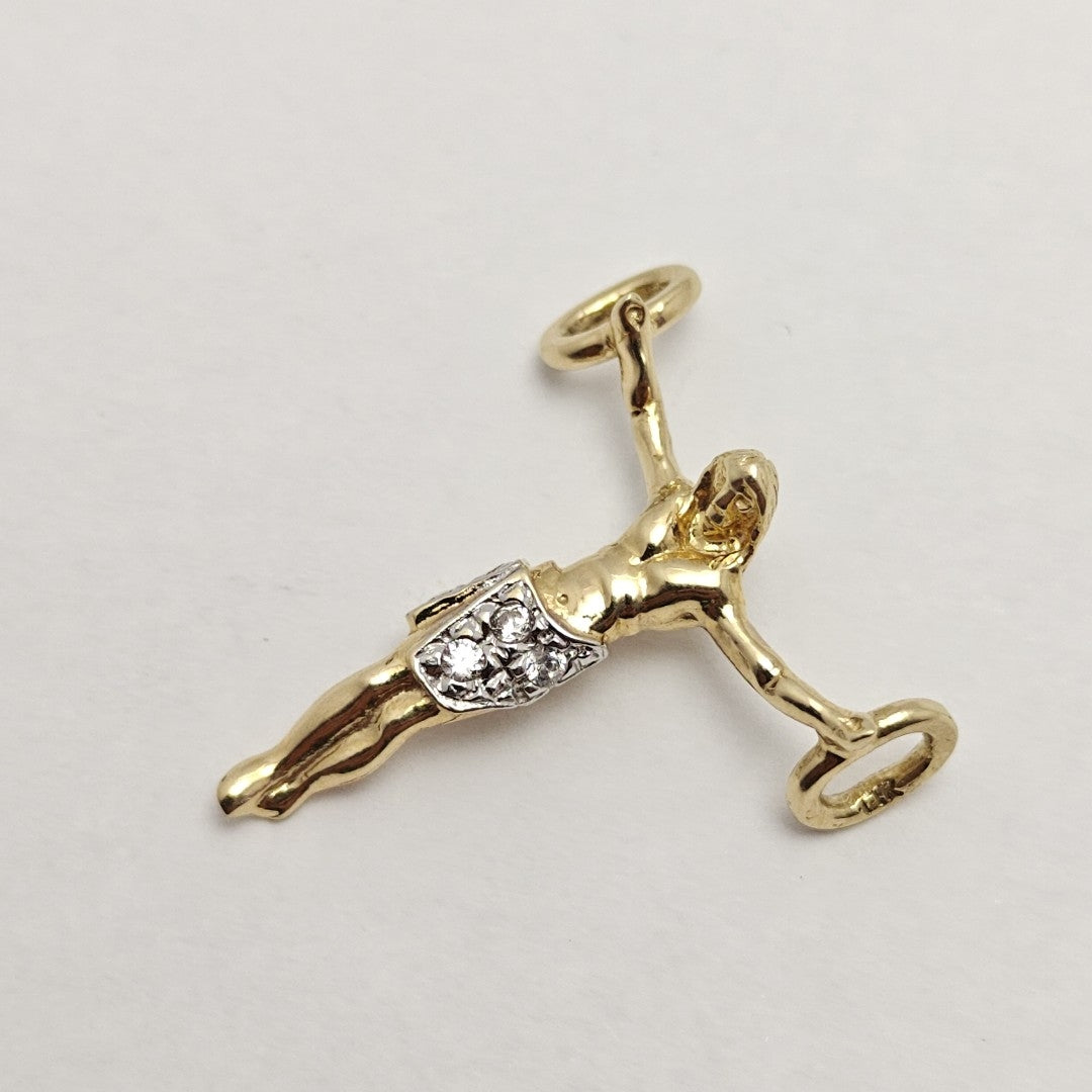 CRISTO OLIMPICO ORO 14 K 1.9 GRMS (SEMINUEVO)