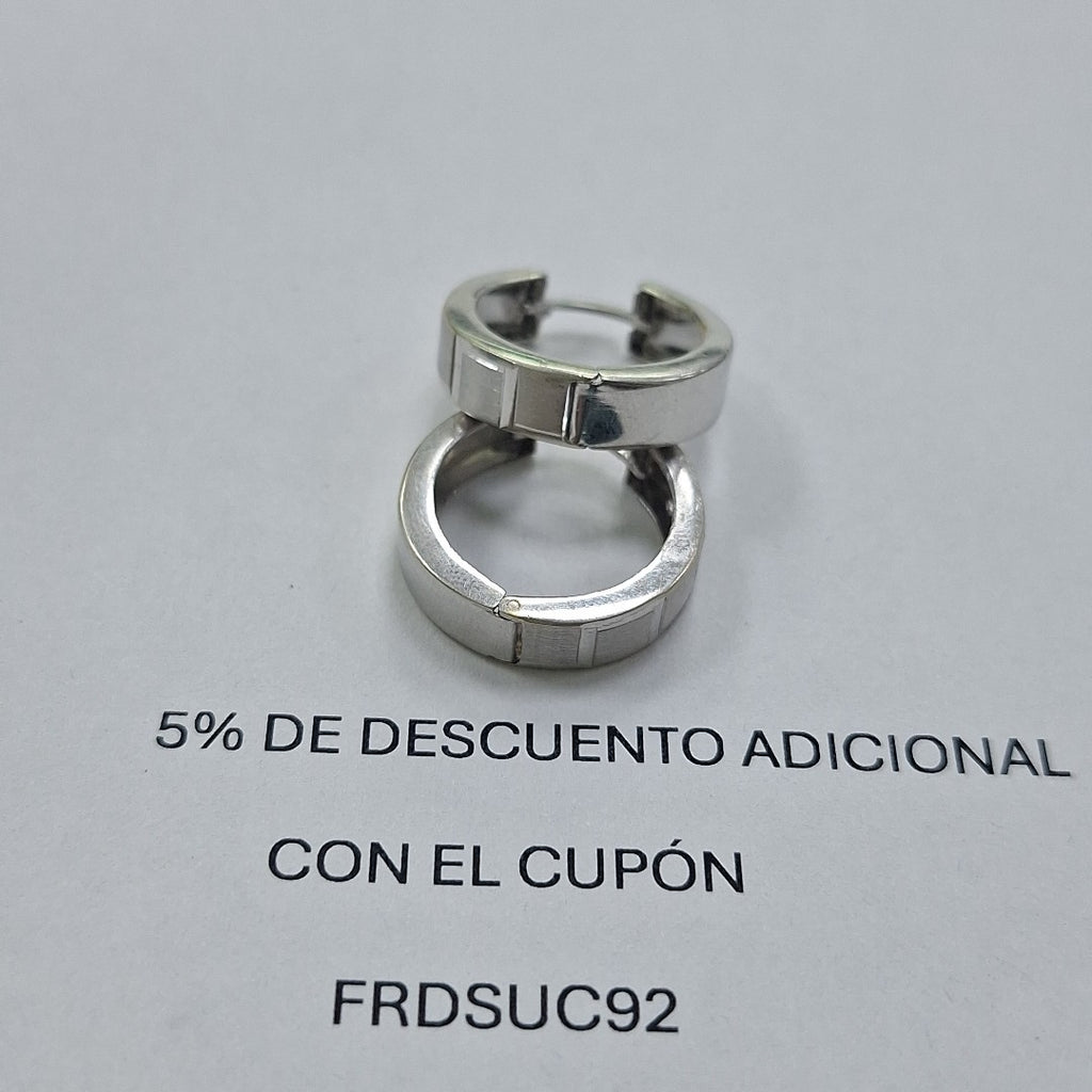 ARETES PAR ORO BLANCO 10 K 3,40 GRMS (SEMINUEVO)