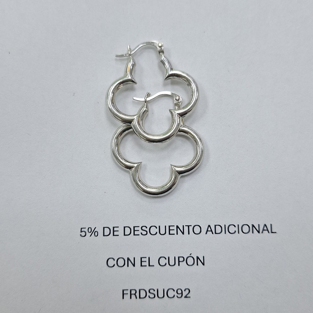 ARRACADAS PAR ORO BLANCO 14 K 2,50 GRMS (SEMINUEVO)
