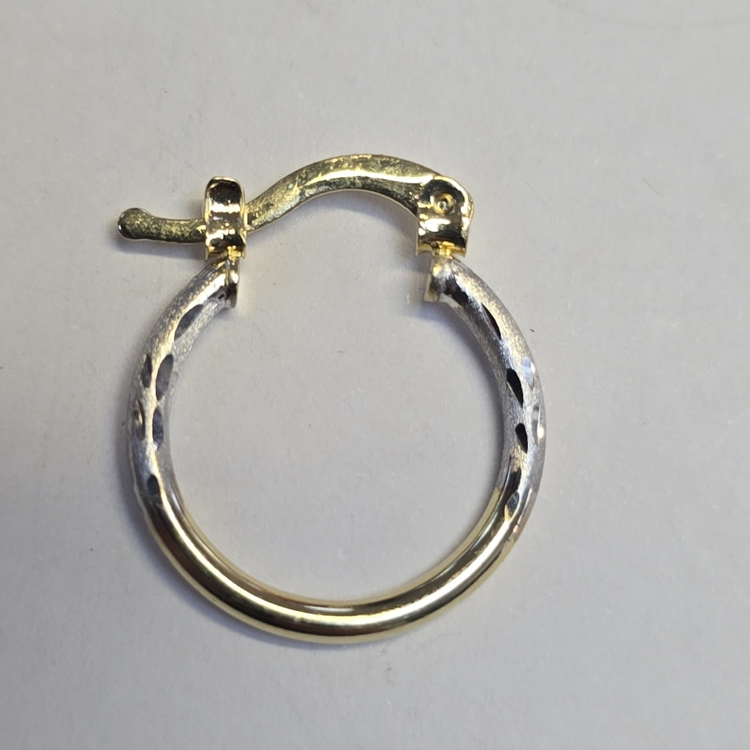 ARETES ARRACADAS COMBINADAS 14K 1.1 GR (NUEVO)