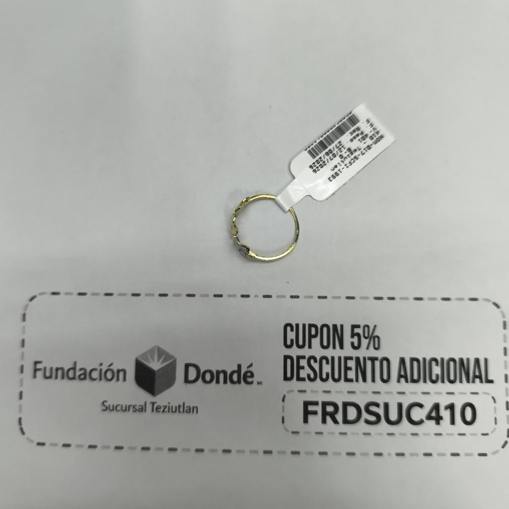 ANILLOS ANILLITO FIG FLORES 10K TALLA 7 1.2 GR (NUEVO)