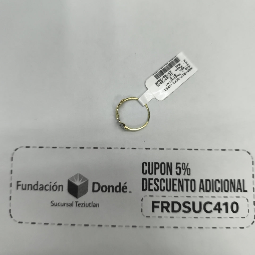 ANILLOS ANILLITO FIG FLORES 10K TALLA 7 1.2 GR (NUEVO)
