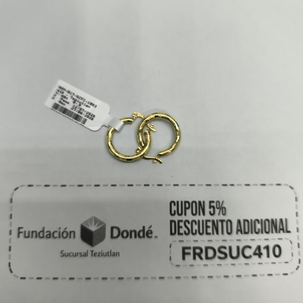 ARETES ARRACADAS 14K 2.7 GR (NUEVO)