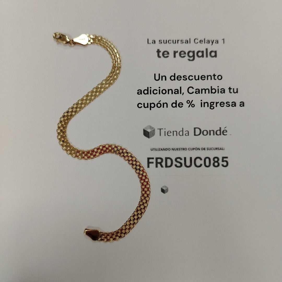 PULSERA ESPECIAL 14K 21 CM 5 GR (NUEVO)