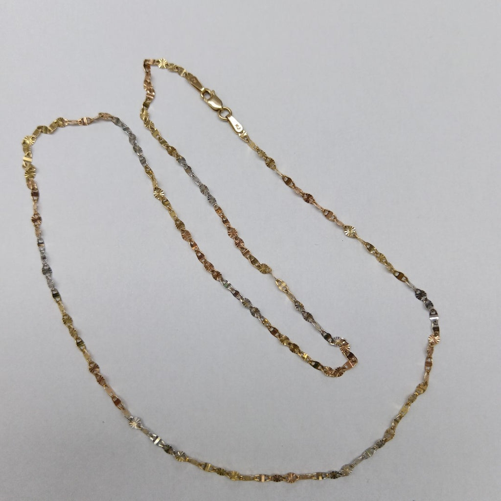 CADENA ORO COMBINADO 14 K 2,10 GRMS (SEMINUEVO)