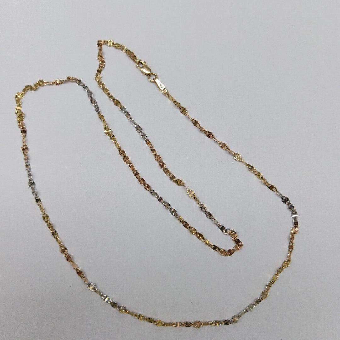 CADENA ORO COMBINADO 14 K 2,10 GRMS (SEMINUEVO)