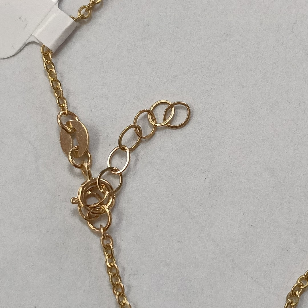 PULSERA ESPECIAL CON CORAZONES CONBINADOS 14K 18 CM 1.7 GR (NUEVO)
