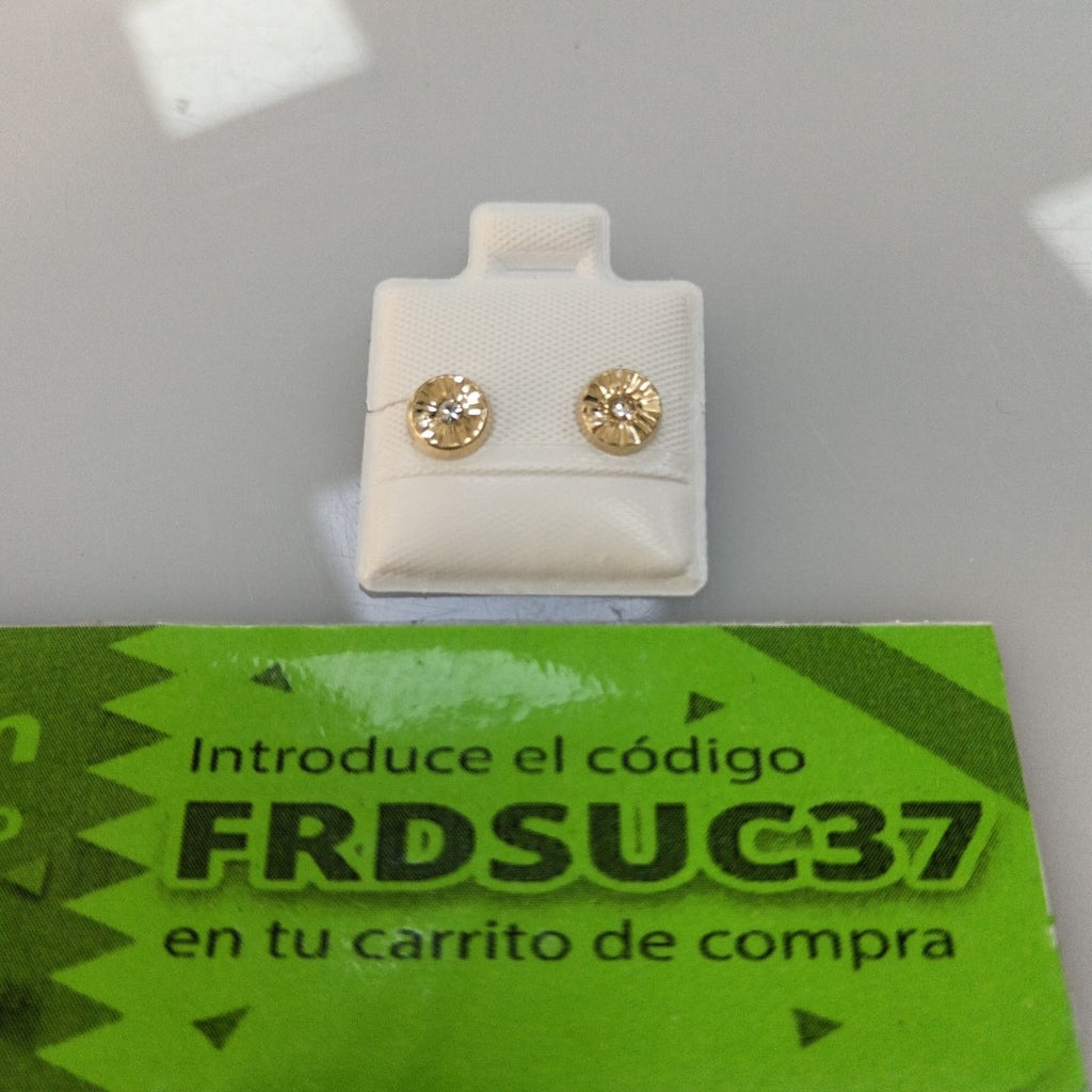 BROQUELES BROQUEL FIG BOTON C CIRCONIA 14K 0.2916 GR (NUEVO)