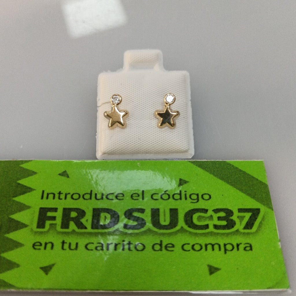 BROQUELES BROQUEL FIG ESTRELLA C CIRCONIA 14K 0.2603 GR (NUEVO)