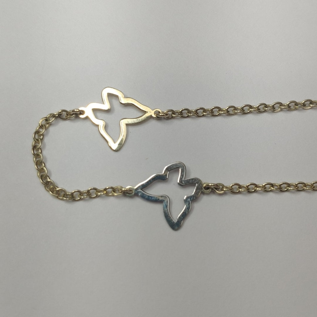 PULSERA ESPECIAL C MARIPOSAS 14K 18 CM 1.7 GR (NUEVO)