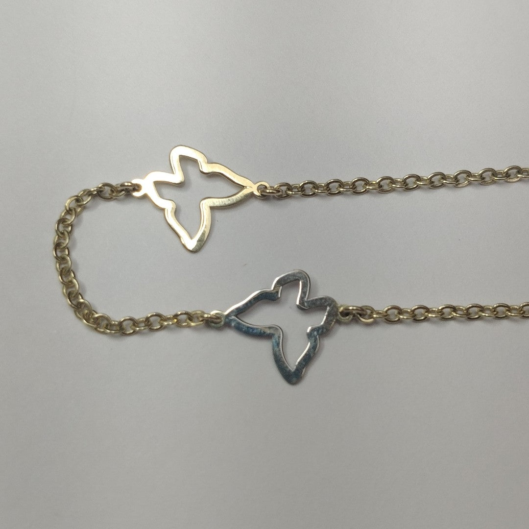 PULSERA ESPECIAL C MARIPOSAS 14K 18 CM 1.7 GR (NUEVO)