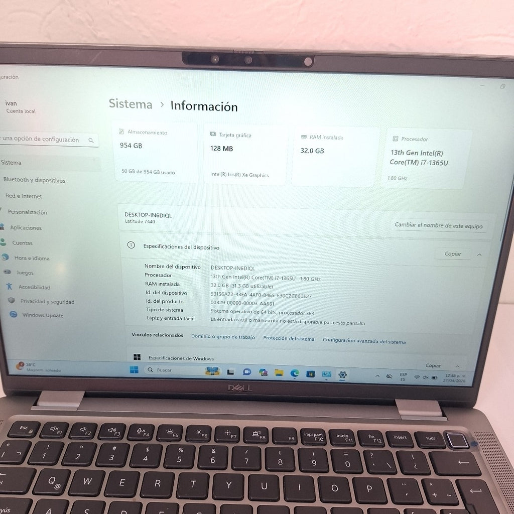LAPTOP DELL LATITUDE 7440 (2024) 1 TB SSD 32 GB RAM