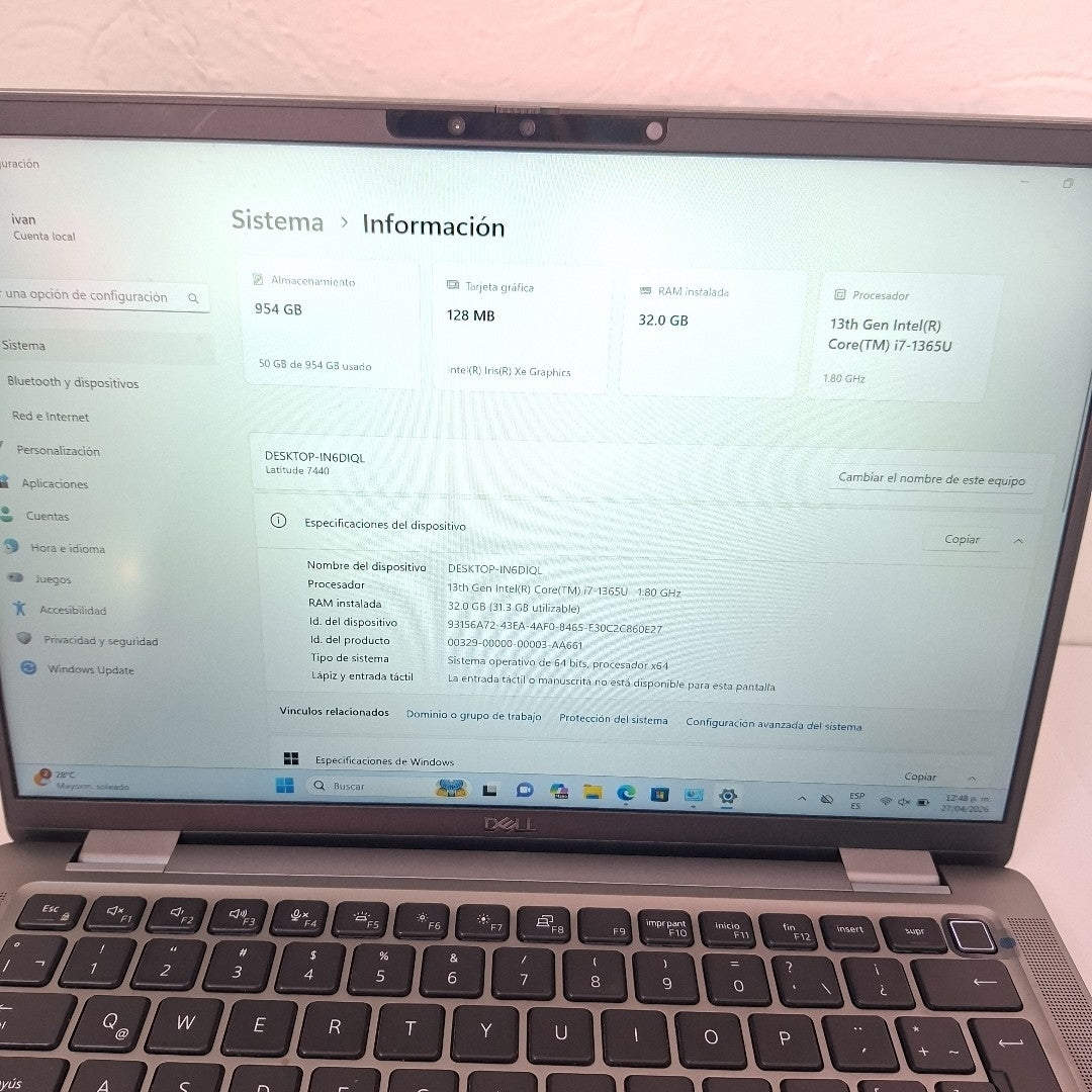 LAPTOP DELL LATITUDE 7440 (2024) 1 TB SSD 32 GB RAM