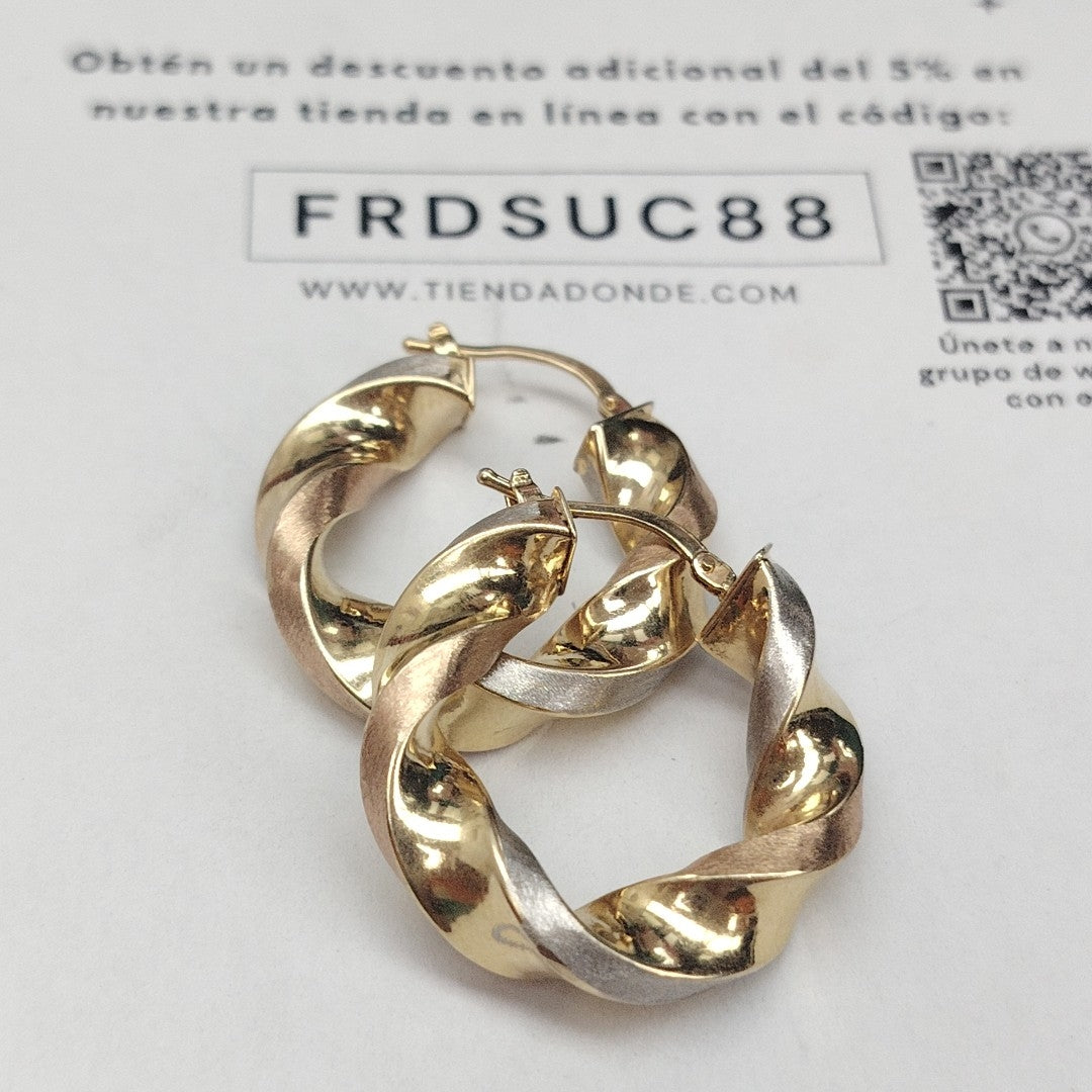 ARRACADAS PAR ORO 14 K 3,80 GRMS (SEMINUEVO)