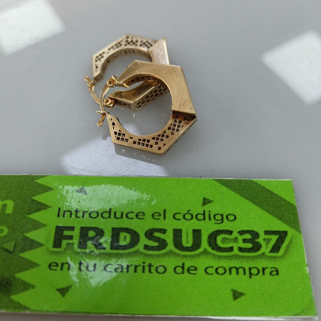 ARRACADAS PAR ORO 10 K 3.4 GRMS (SEMINUEVO)