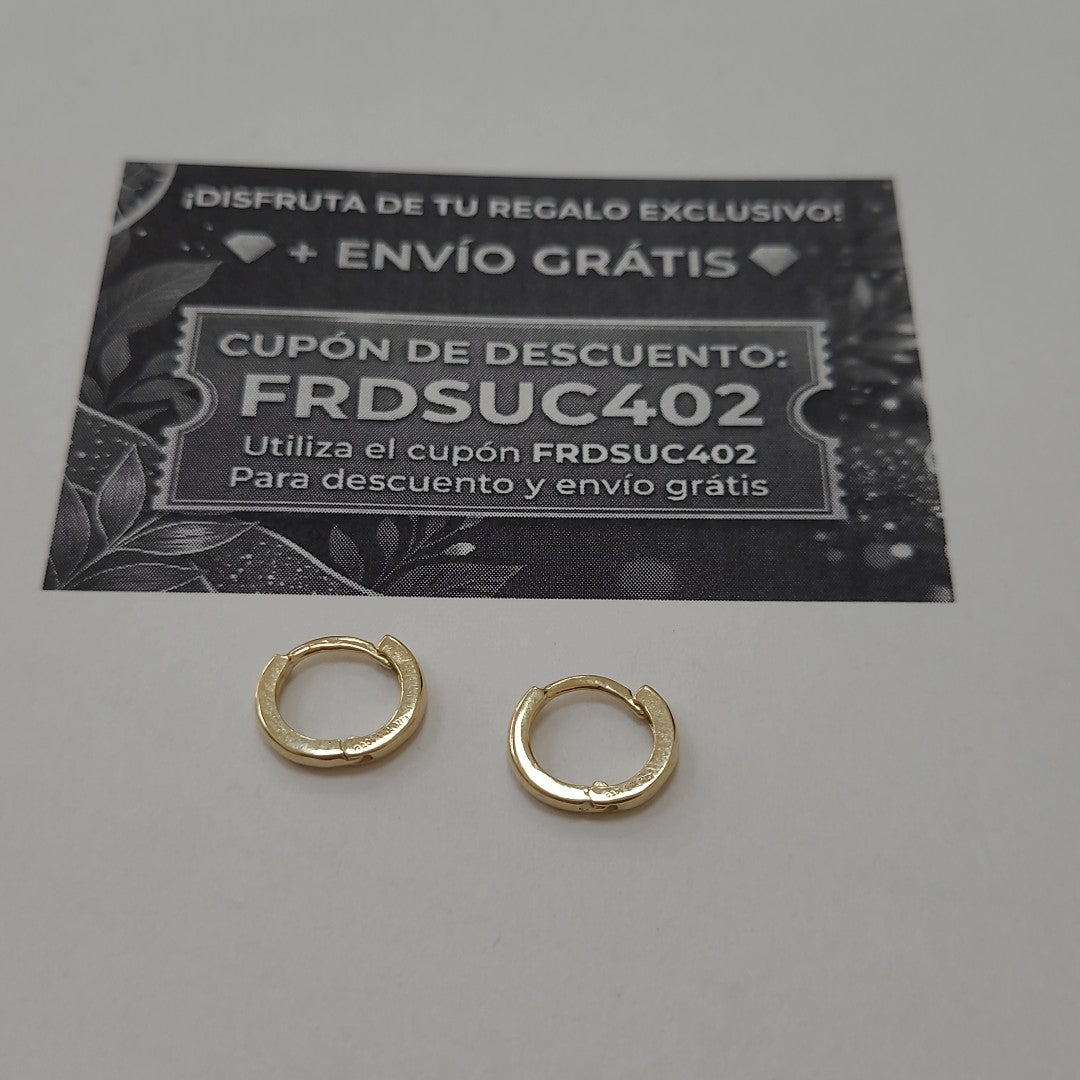 ARETES HUGGIE 14K 1.4 GR (NUEVO)