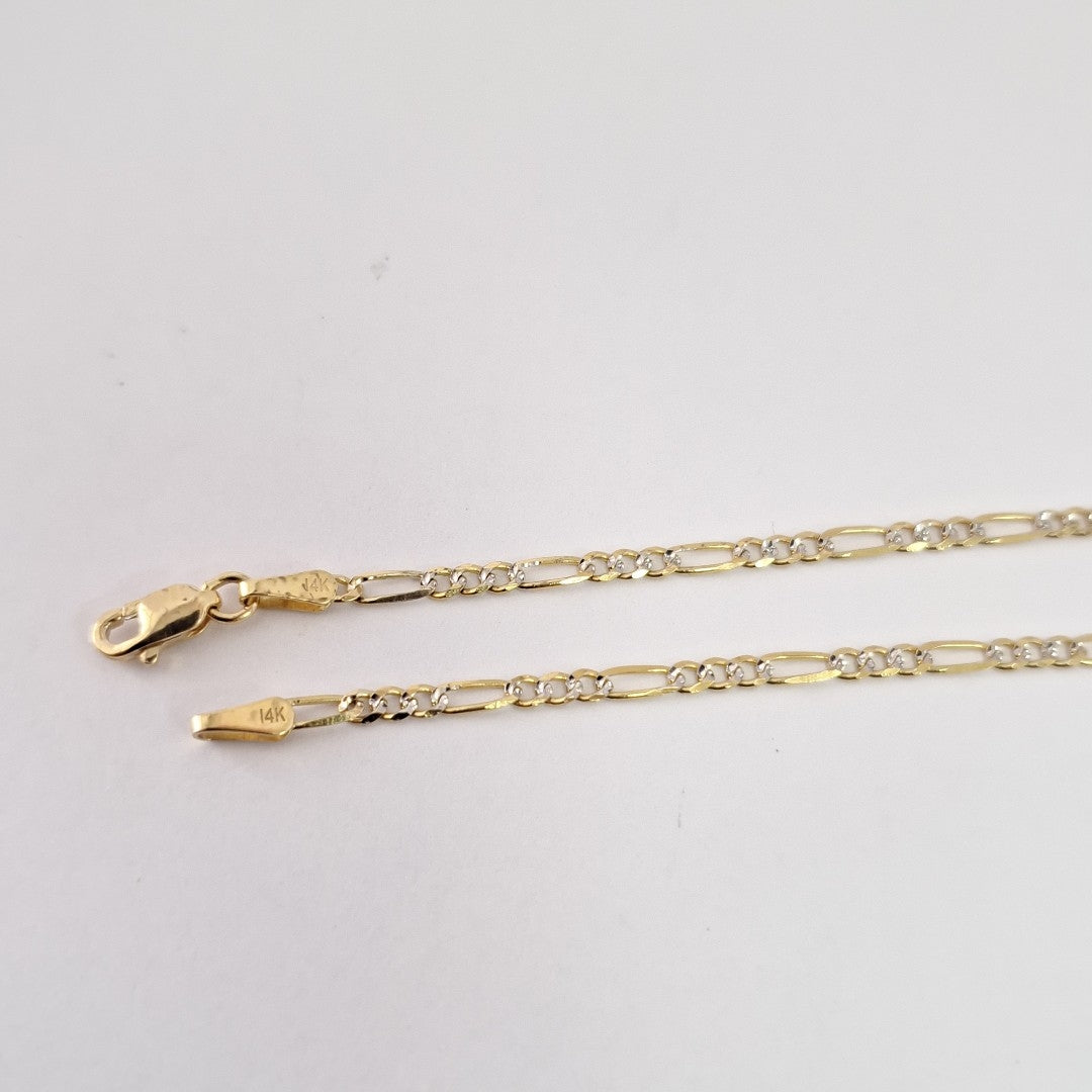 CADENA 3X1 DIAMANTADA 14K 55 CM 4.8 GR (NUEVO)