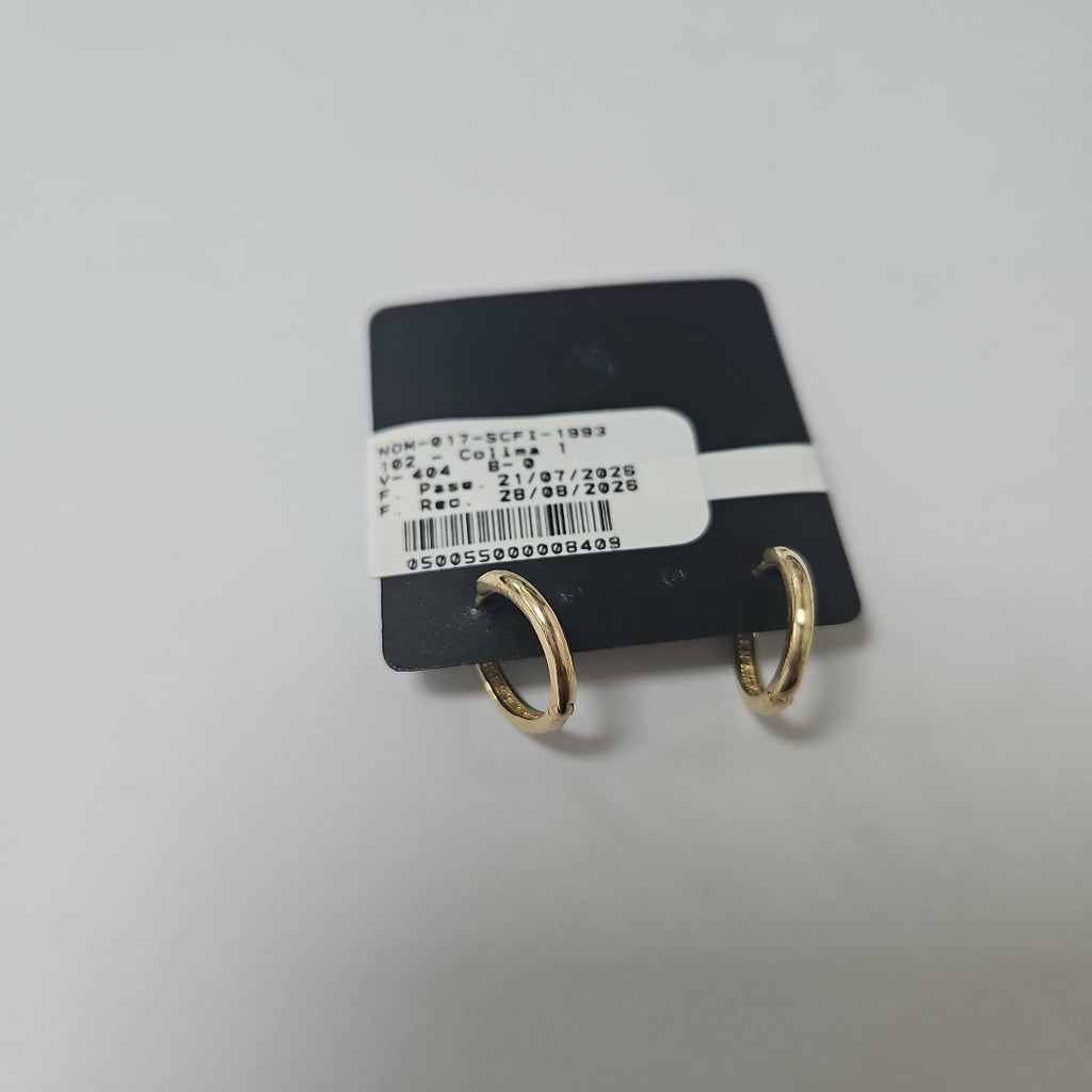 ARETES ARRACADA C CIRCONIAS 14K 1.6 GR (NUEVO)