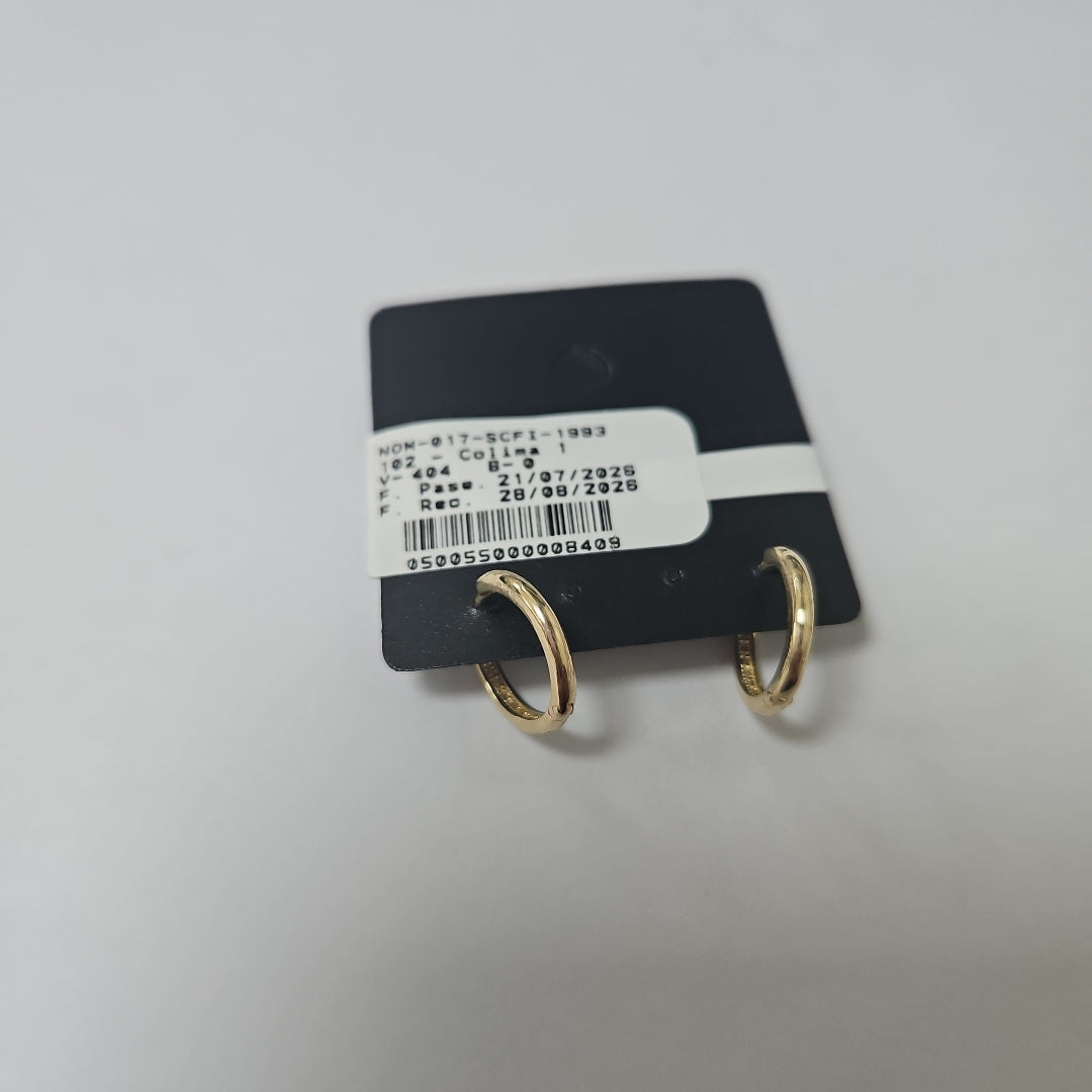 ARETES ARRACADA C CIRCONIAS 14K 1.6 GR (NUEVO)