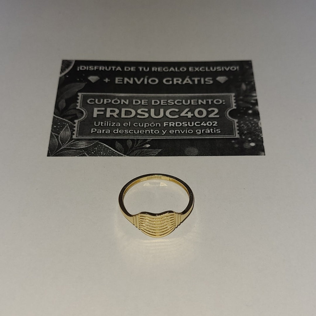 ANILLOS CORAZON 14K TALLA 8 1.8 GR (NUEVO)