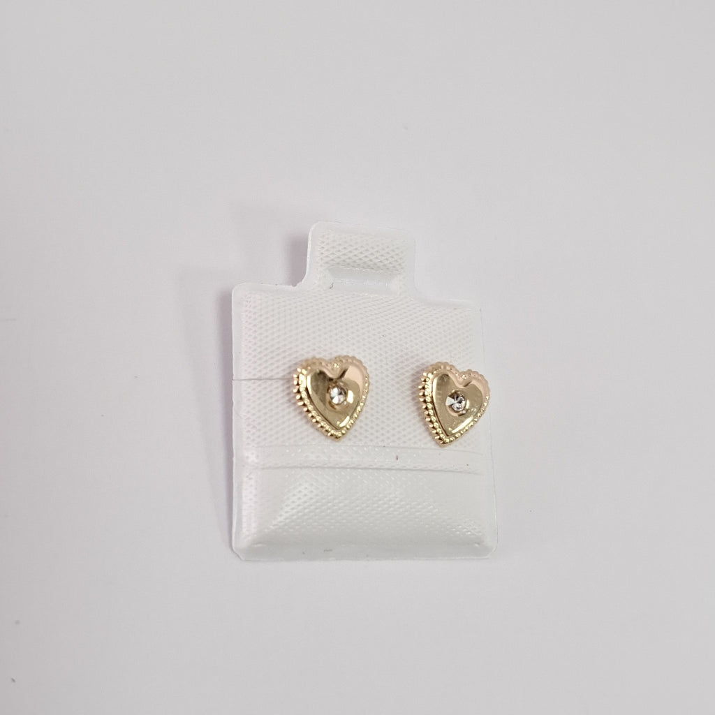 BROQUELES BROQUEL FIG CORAZON C CIRCONIA 14K 0.2614 GR (NUEVO)
