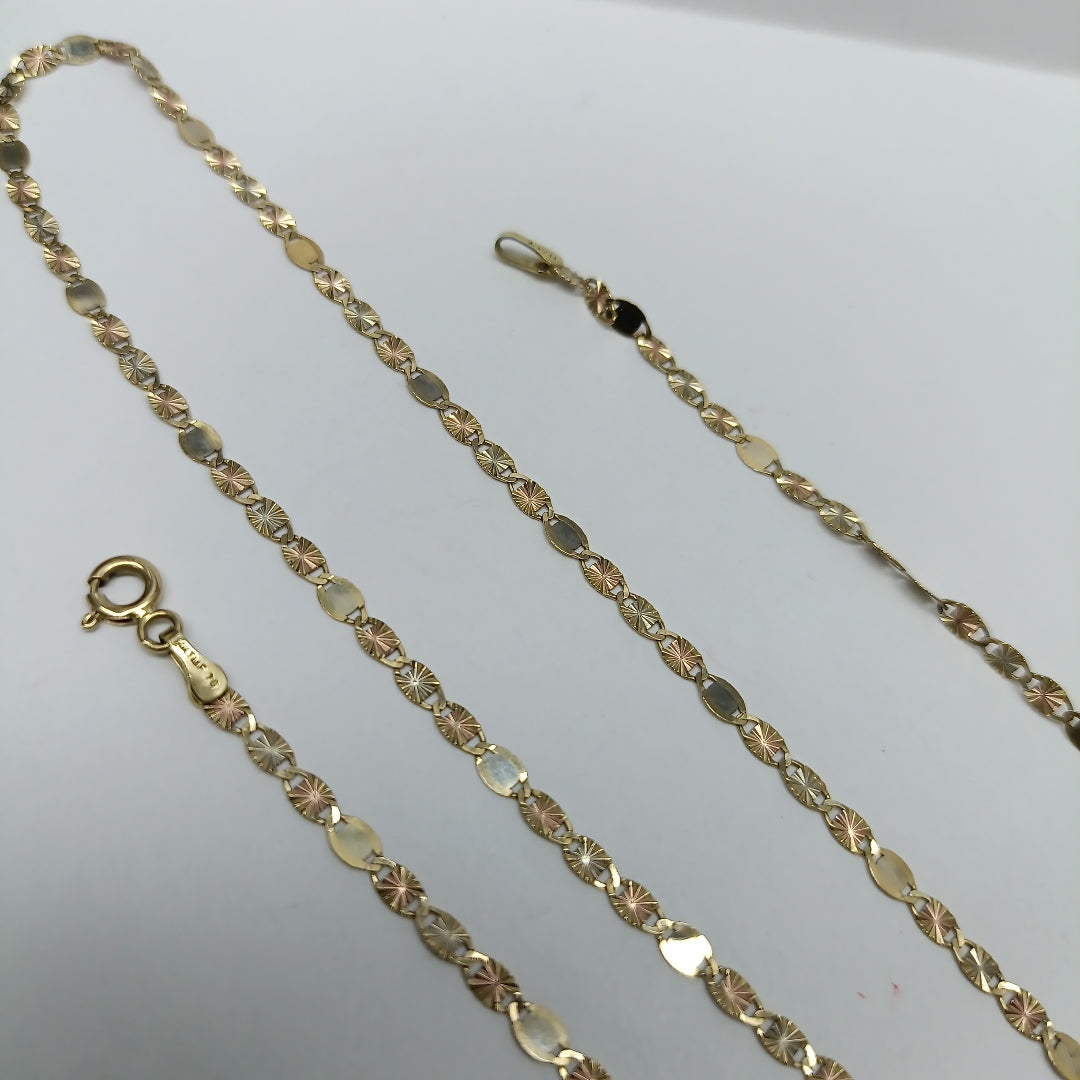 CADENA ORO,ORO COMBINADO 14 K 3,30 GRMS (SEMINUEVO)
